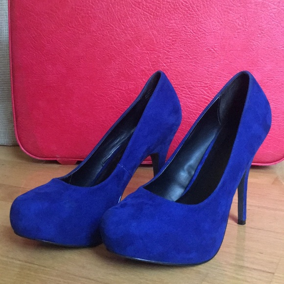 Blue platform heels - Picture 3 of 4